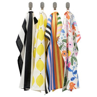 RINNIG tea towel, multicolour patterned, 45x60 cm, 4 pack