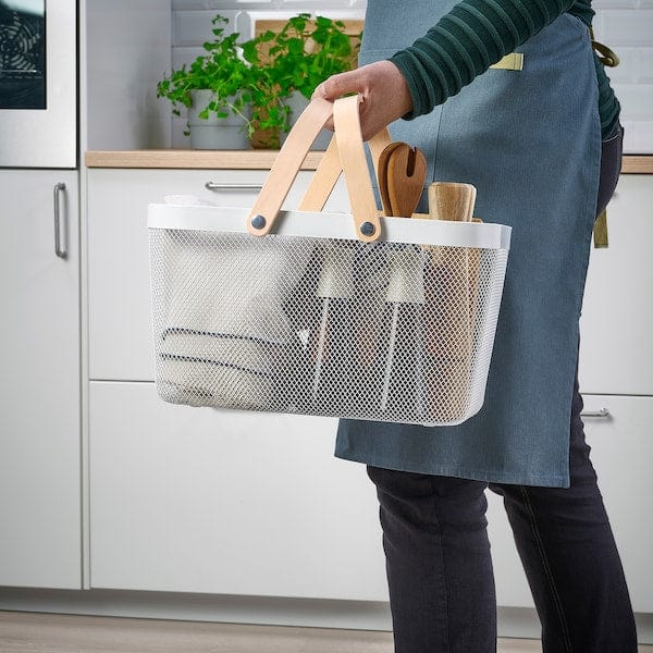 Ikea RISATORP - Basket, white, 27x42x23 cm