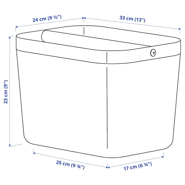 Ikea RISATORP - Basket with compartments, white, 33x24x23 cm