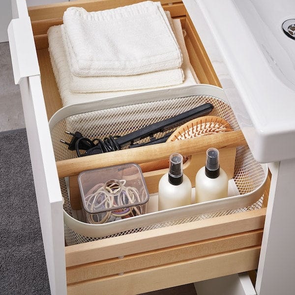 Ikea RISATORP - Basket with compartments, white, 33x24x11 cm