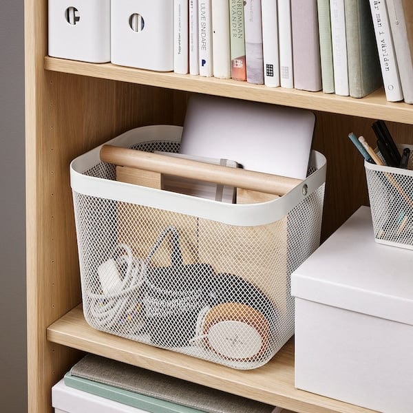 Ikea RISATORP - Basket with compartments, white, 33x24x23 cm