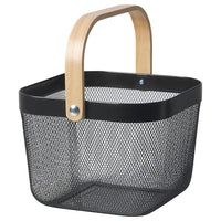 RISATORP basket, dark grey, 25x26x18 cm