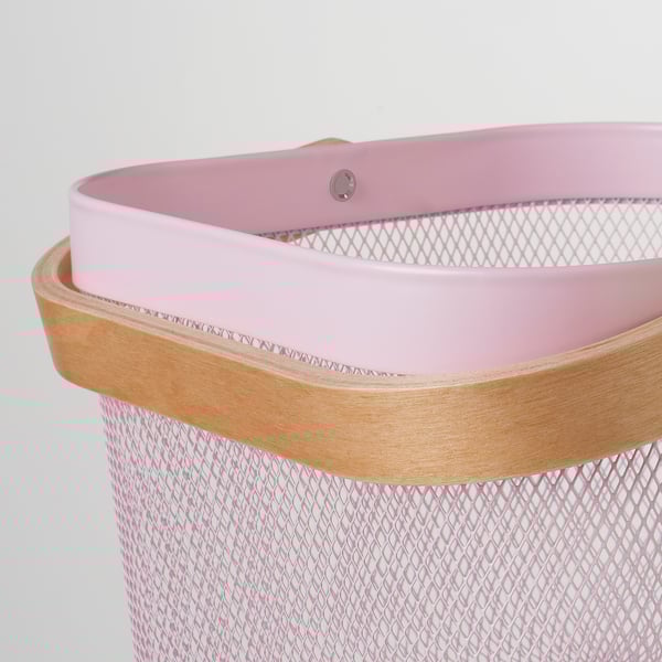 RISATORP basket, pink, 25x26x18 cm
