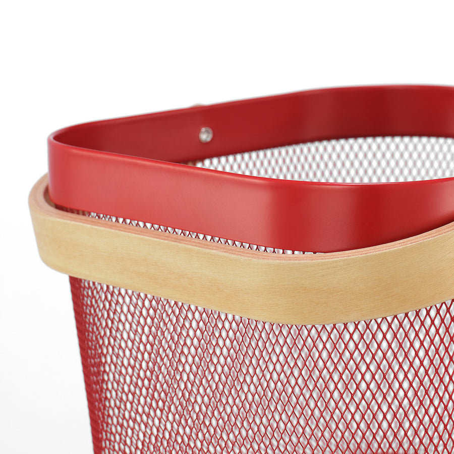 RISATORP basket, bright red, 25x26x18 cm