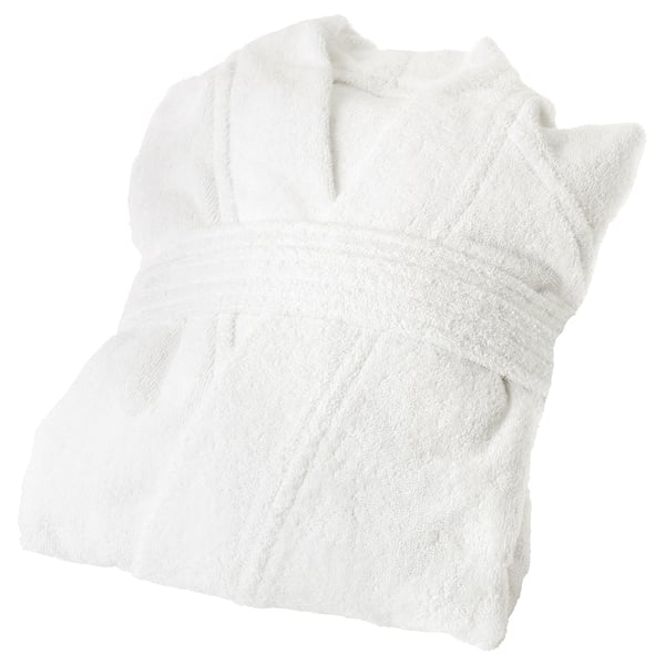ROCKÅN bath robe, white, S/M