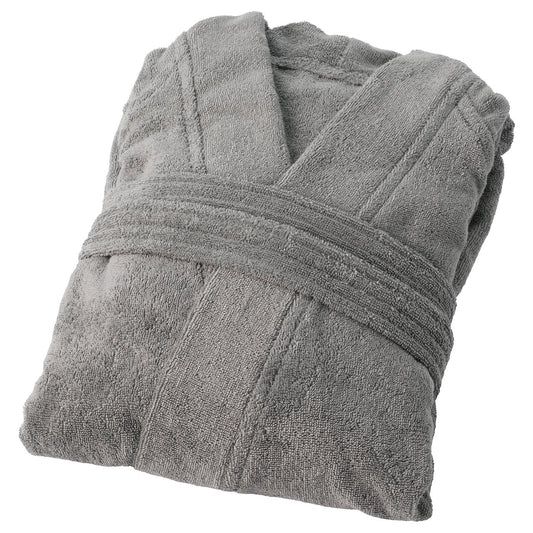 ROCKÅN bath robe, grey, L/XL