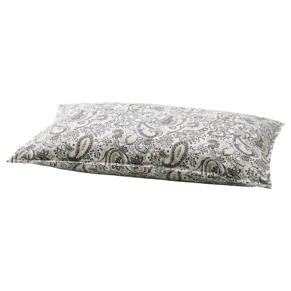RODGERSIA pillowcase, grey/white, 50x80 cm