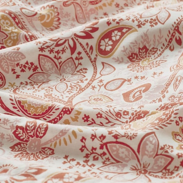 Ikea RODGERSIA - Pillowcase, pink/white, 50x80 cm