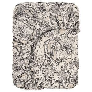 Ikea RODGERSIA - Sheet with corners, grey/white,140x200 cm