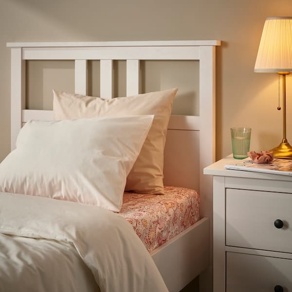 Ikea RODGERSIA - fitted sheet, pink/white,80x200 cm