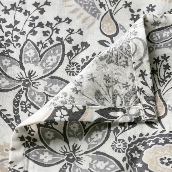 RODGERSIA flat sheet, grey/white, 150x260 cm