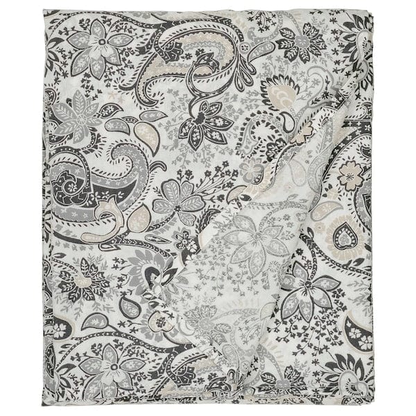 Ikea RODGERSIA - Flat sheet, grey/white, 150x260 cm