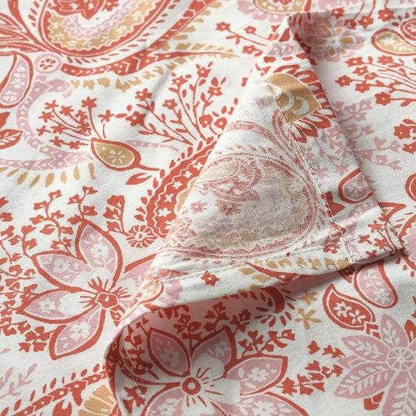 Ikea RODGERSIA - Flat sheet, pink/white, 240x260 cm