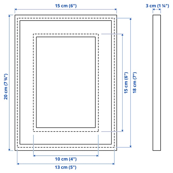 RÖDALM frame, white, 13x18 cm