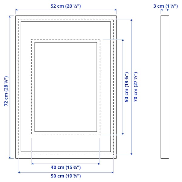 Ikea RÖDALM - Frame, white, 50x70 cm