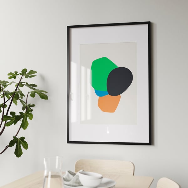 RÖDALM frame, black, 70x100 cm