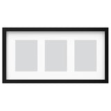 RÖDALM frame for 3 pictures, black, 55x28 cm