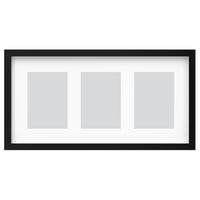 RÖDALM frame for 3 pictures, black, 55x28 cm