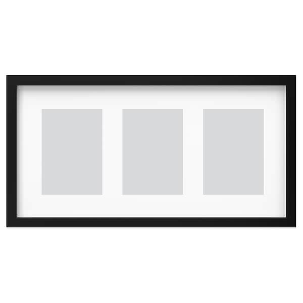 Ikea RÖDALM - Frame for 3 pictures, black, 55x28 cm