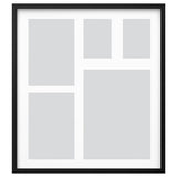 RÖDALM frame for 5 pictures, black, 64x71 cm