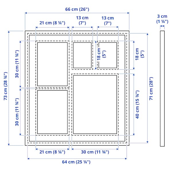 Ikea RÖDALM - Frame for 5 pictures, black, 64x71 cm
