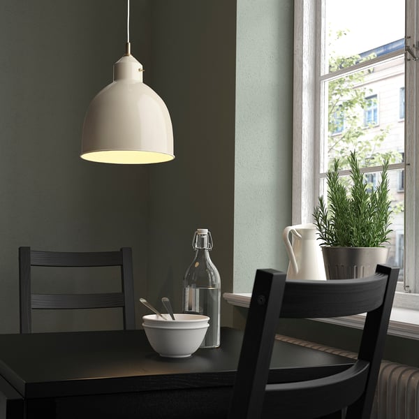 RÖDFLIK pendant lamp, light beige, 28 cm
