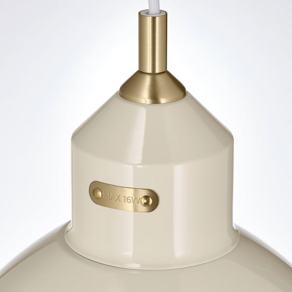RÖDFLIK pendant lamp, light beige, 28 cm