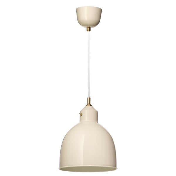 RÖDFLIK pendant lamp, light beige, 28 cm
