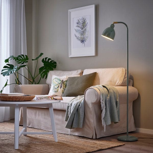 Ikea RÖDFLIK - Floor/lamp, grey-green