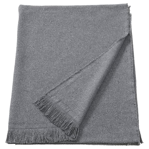 RÖNNBÄRSMAL throw, grey, 130x170 cm