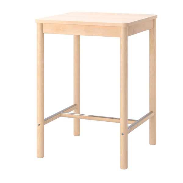 RÖNNINGE bar table, birch, 75x75 cm