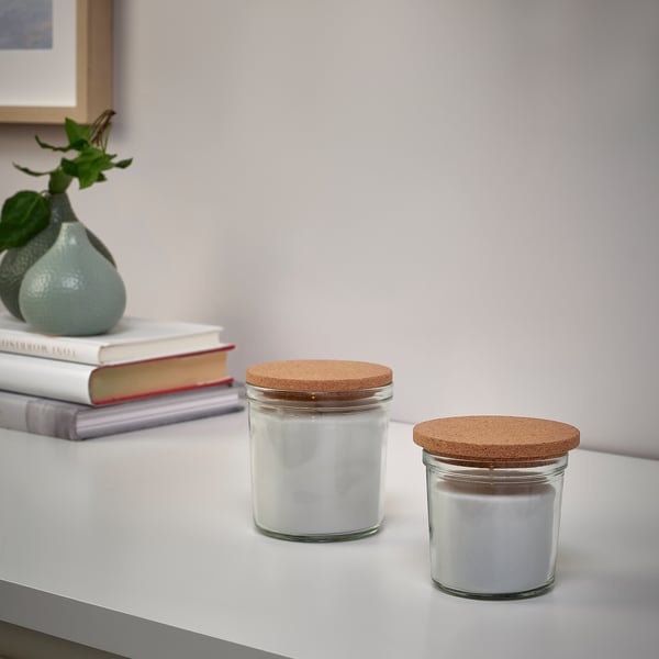 RÖNNSPIREA lid for scented candle, cork, 8 cm