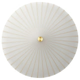 RORKULT wall lamp, wired-in installation, stripe pattern/white glass, 35 cm