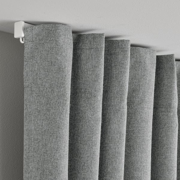 Ikea ROSENMANDEL - Blackout blind, 2 sheets, grey, 135x300 cm ,