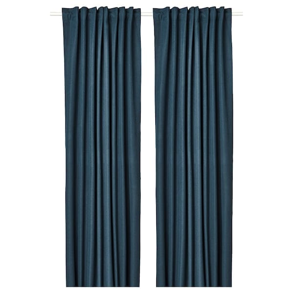 Ikea ROSENMANDEL - Tenda semioscurante, 2 teli, blu scuro, 135x300 cm , 135x300 cm