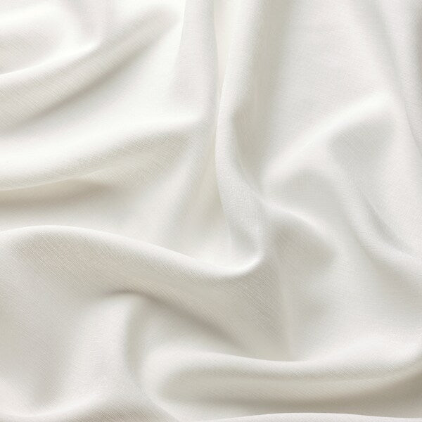 ROSENROBINIA sheer curtains, 1 pair, white/with heading tape, 145x300 cm