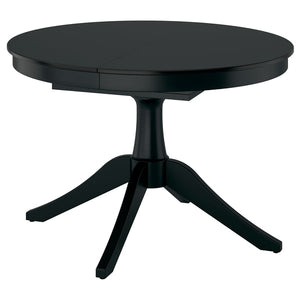 ROSENTORP extendable table, black, 110/155 cm