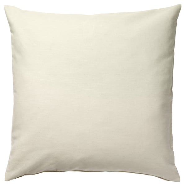 ROTFJÄRIL cushion cover, natural/multicolour