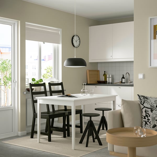 RUDSTORP stool, black, 44-55 cm