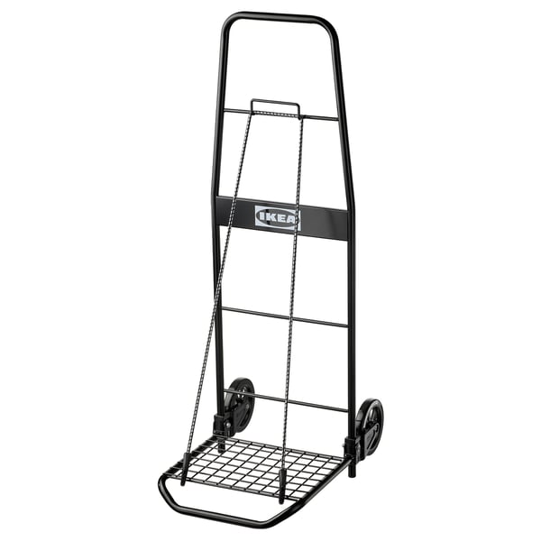 RULLEBÖR trolley, black, 34x94x45 cm