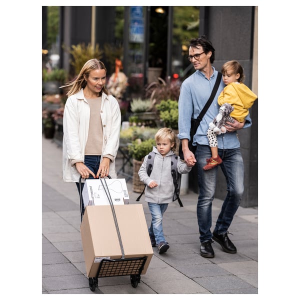 RULLEBÖR trolley, black, 34x94x45 cm
