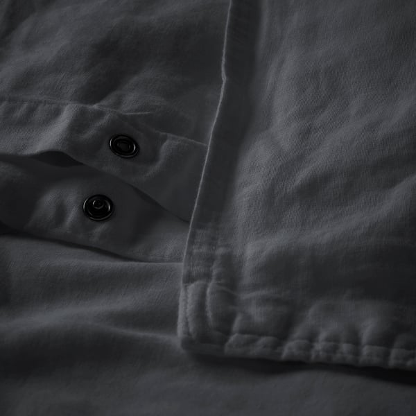 RUNDHAGTORN duvet cover and 2 pillowcases, anthracite, 240x220/50x80 cm