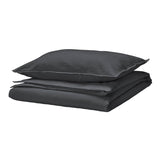 RUNDHAGTORN duvet cover and pillowcase, anthracite, 150x200/50x80 cm