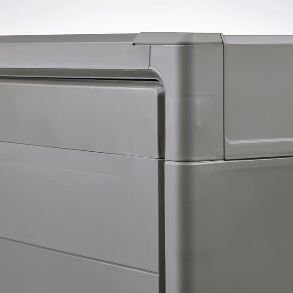 RUNMARÖ cabinet with doors, dark grey indoor/outdoor, 80x44x100 cm