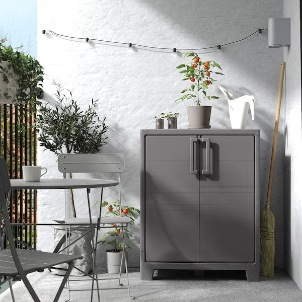 Ikea RUNMARÖ - Cabinet with doors, dark grey inside/outside, 80x44x100 cm , 80x44x100 cm