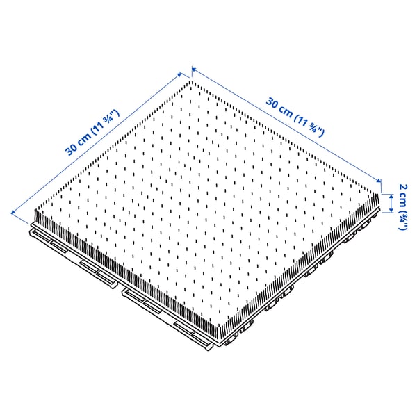 RUNNEN floor decking, outdoor, textile dark grey, 0.81 m²