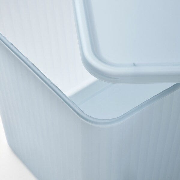 Ikea RYKTA - Storage box with lid, transparent grey-blue, 24x36x23 cm/14.5 l