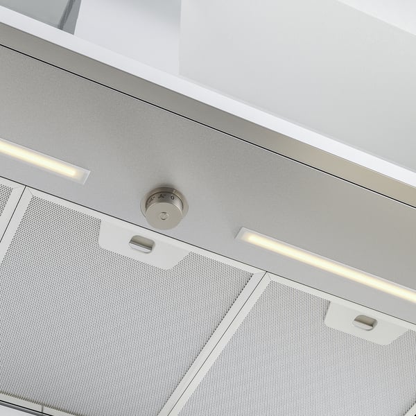 RYTMISK wall mounted extractor hood, stainless steel, 90 cm