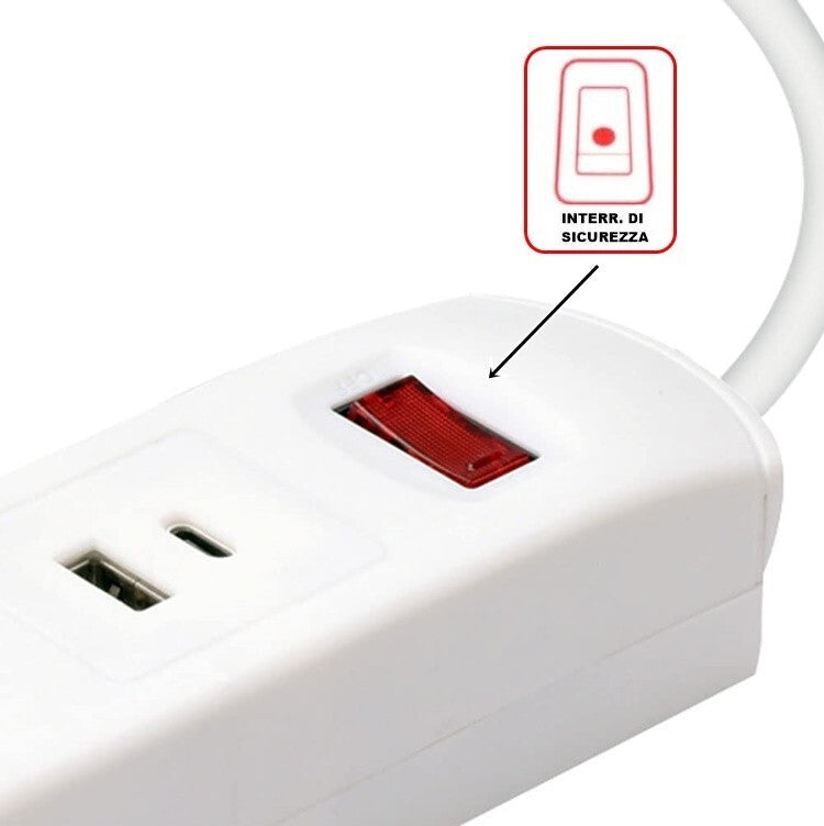 MULTI-OUTLET 2 SCHUKO + 310/16 + 2USB