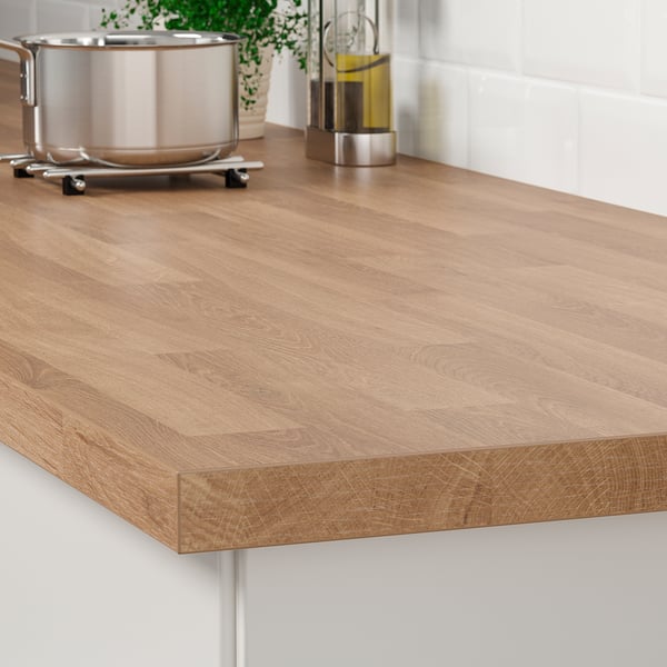 SÄLJAN worktop, oak effect/laminate, 246x3.8 cm